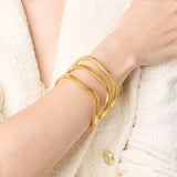 Julie Vos Wave Bangle Gold Small