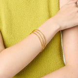 Julie Vos Bamboo Bangle Gold Medium