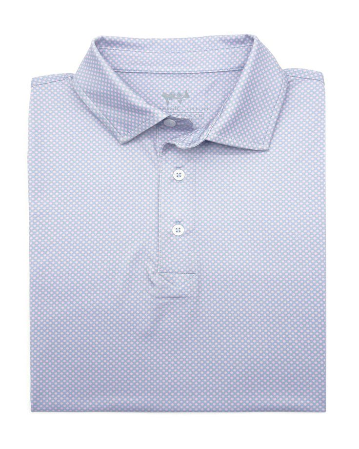Coastal Cotton Blue Net Polo
