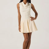 ASTR The Label Cowl Neck Mixed Dress