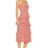 ASTR Asym Tiered Ruffle Dress