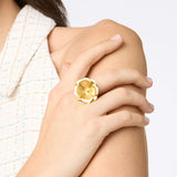 Julie Vos Bloom Statement Ring Gold