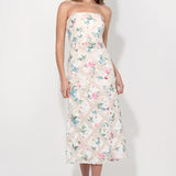 Adelyn Rae Manon Crochet Strapless Midi