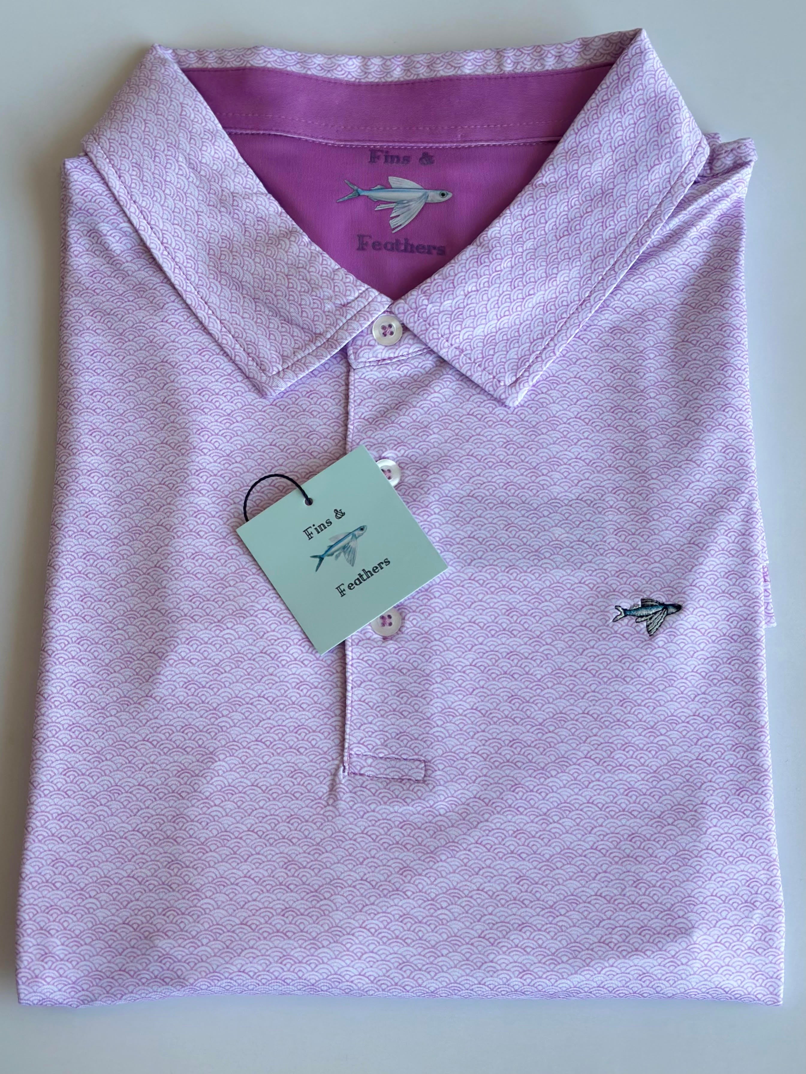 Fins & Feathers Viola/White