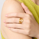 Julie Vos Wave Ring Gold