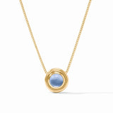 Julie Vos Wave Stone Delicate Iridescent Chalcedony Blue