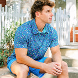Southern Shirt Sunset Sips Printed Polo